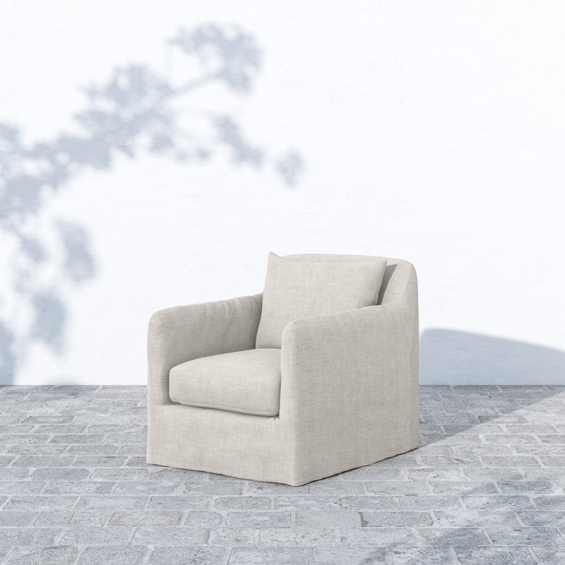 Dade Swivel Armchair, Stone Gray