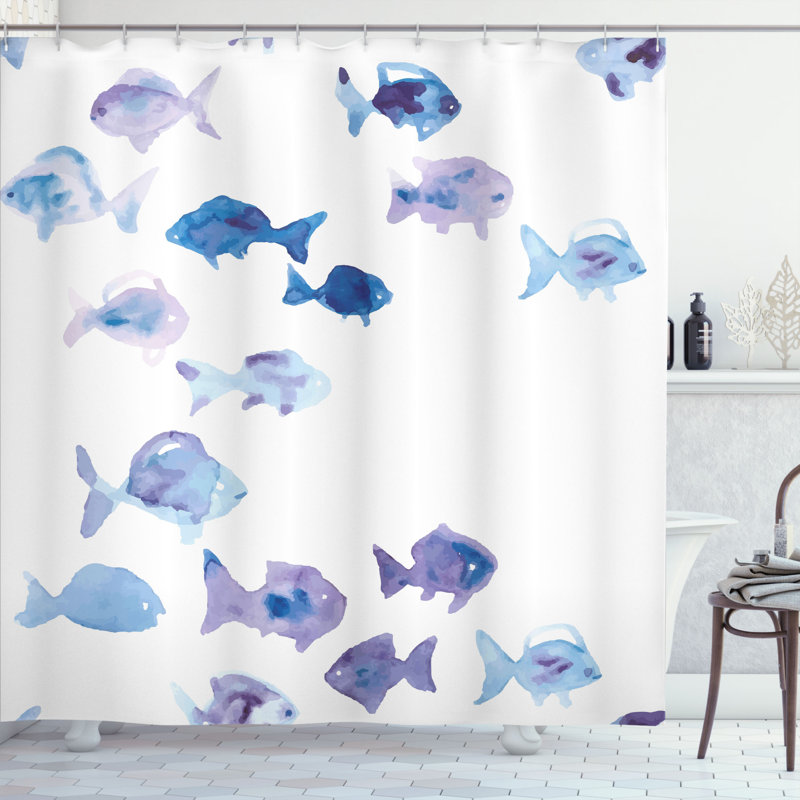 Animal Print Shower Curtain with Hooks Included, 84" H x 69" W