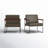 Avelina Modern Faux Leather Ergonomic Armchair with Metal Base-89059650