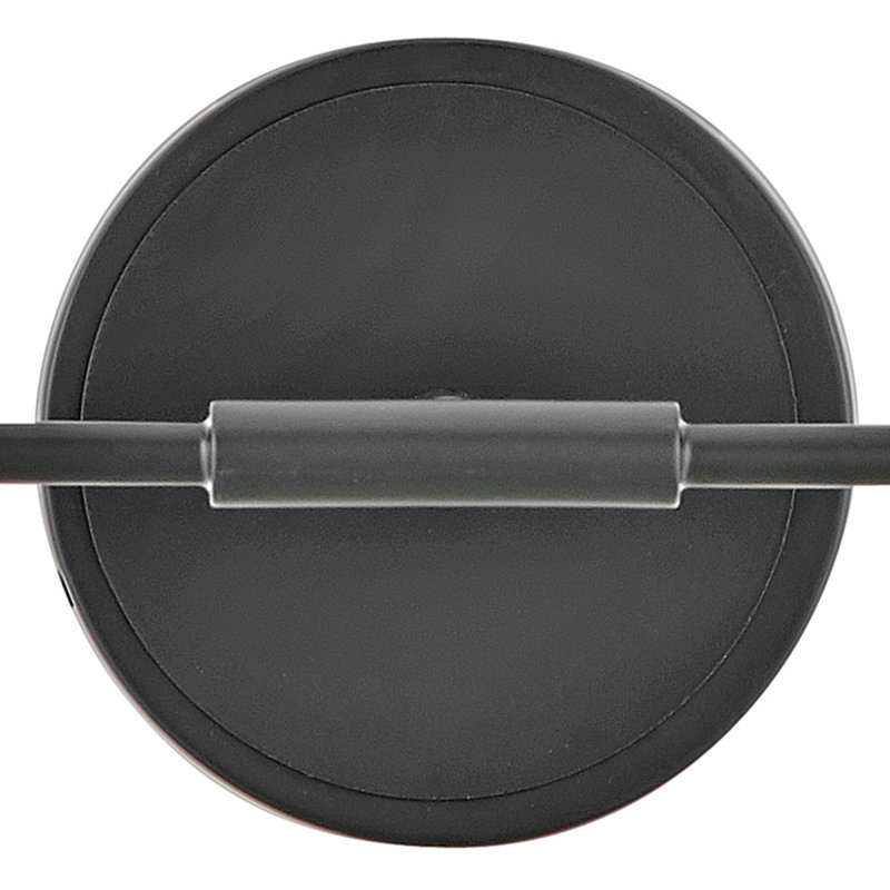 Lark Fitz 2-Light Black Dimmable Vanity Light with Etched Opal Shade