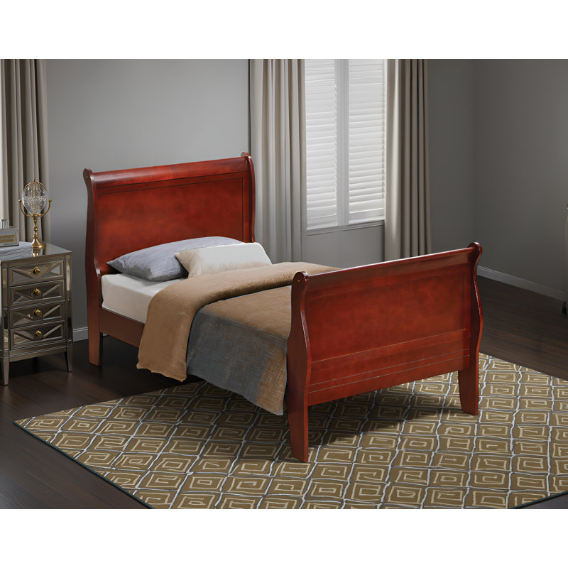 Ensemble de 2 lits simples Roskilde Cherry, Cerisier, Lit simple