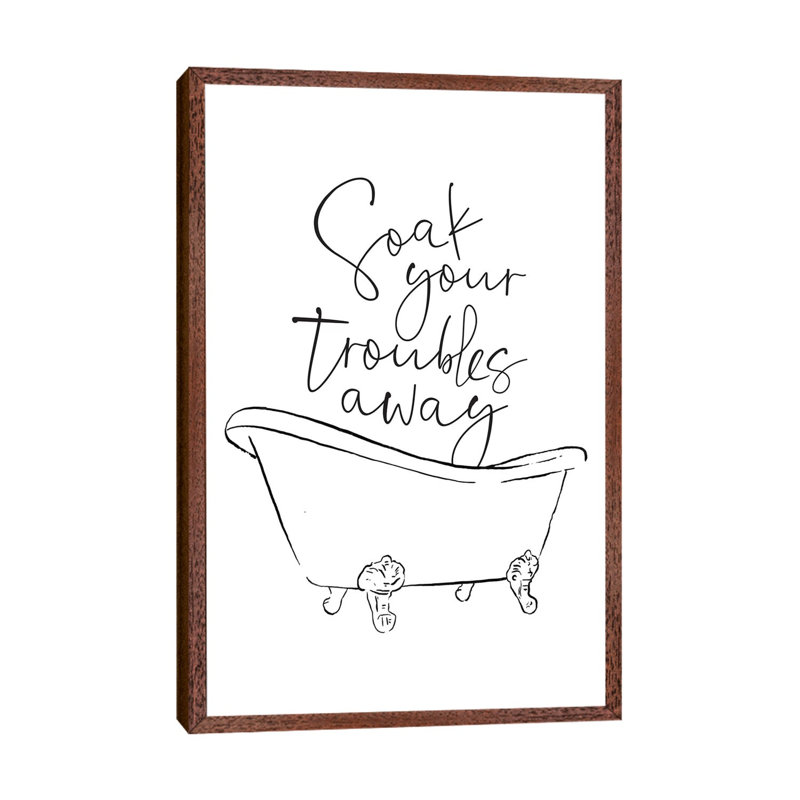 Soak by Mlli Villa - Print on Canvas, 101.6cm H x 66.04cm W x 3.81cm D, Classic Brown Wood Framed