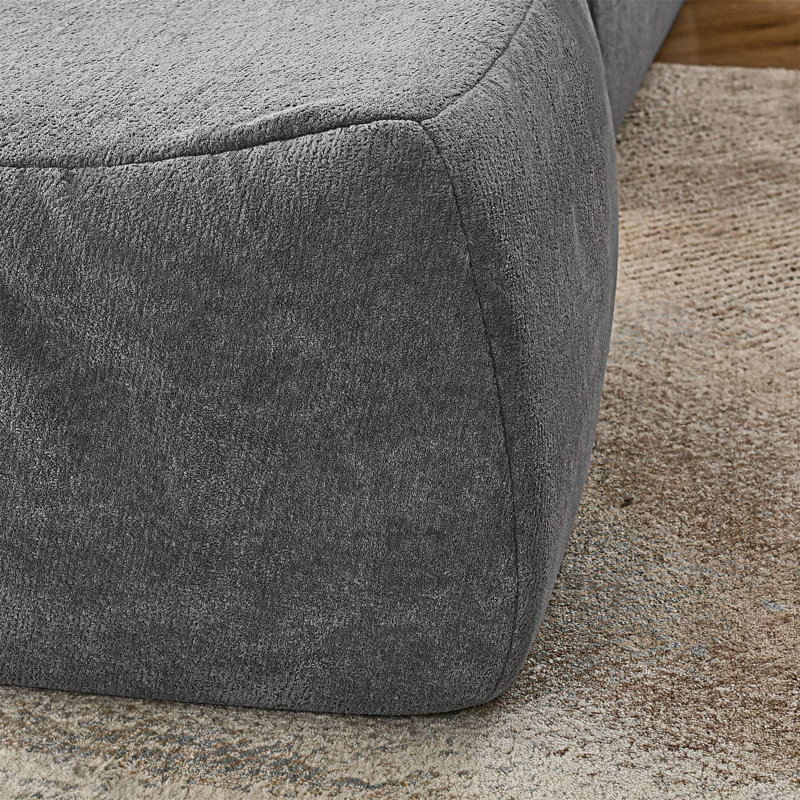 Grand fauteuil à billes Bean Bag Chair, Gris chenille