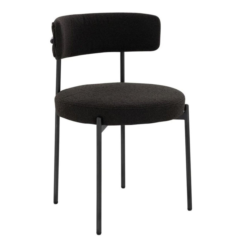 Chaise Mandala Boucle, Noir