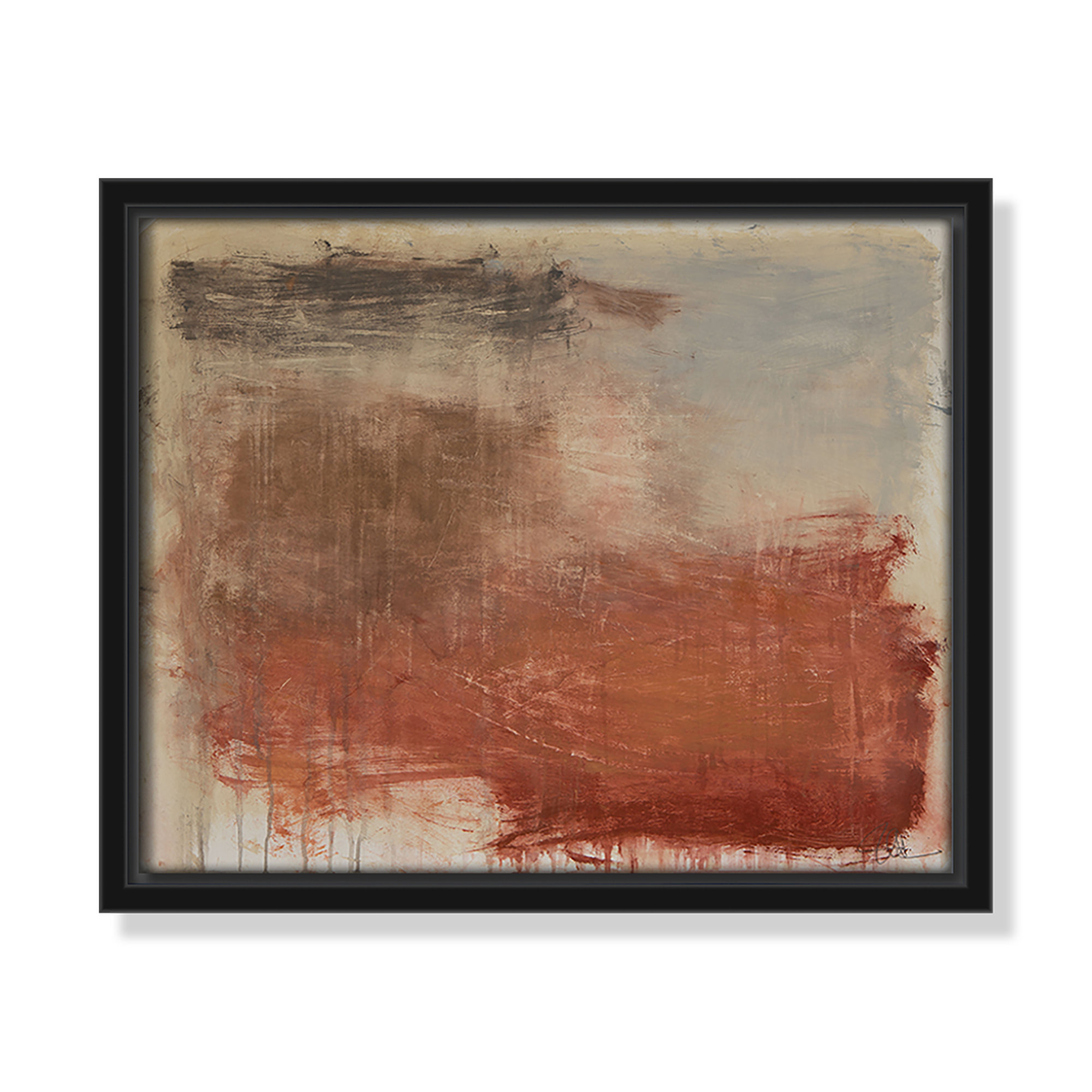 Autumn Over The Rivera Print by , Black, 9.5" H x 11.5" W