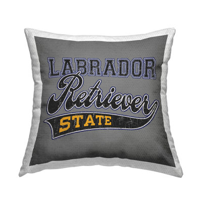 Labrador Retriever State Outdoor Printed Pillow by Spirit Animals/Life Is High