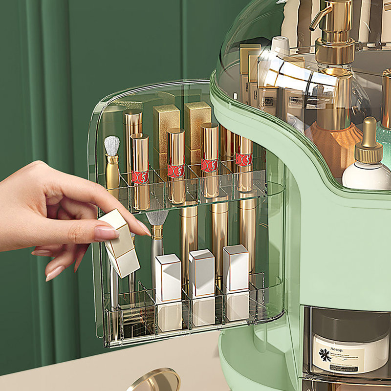 Alicen Acrylic Makeup Organiser, Green