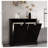 Two-Compartment Tilt-Out Laundry Sorter Cabinet - MDF Laundry Storage Organizer with Removable Cloth Bags, Black-122602696