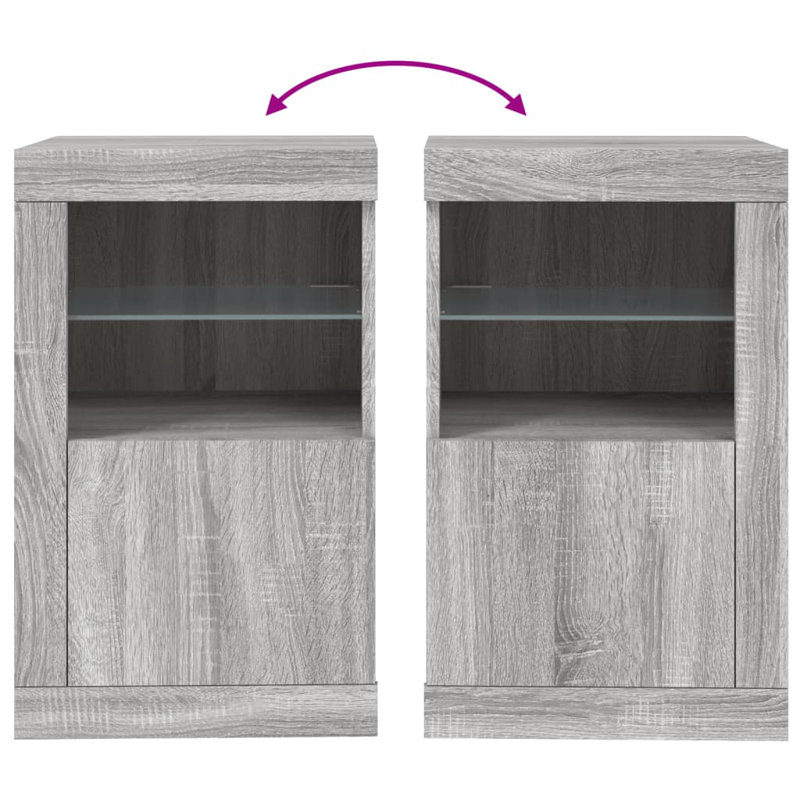 Barlina Iron 1 -Door Accent Cabinet, Grey Sonoma