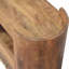 Chevet sculpté en bois massif, brun