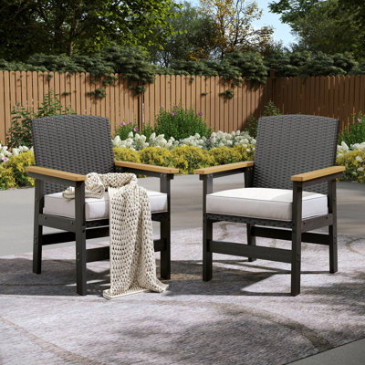 Outdoor Dining Armchair With Cushion by Alphamarts