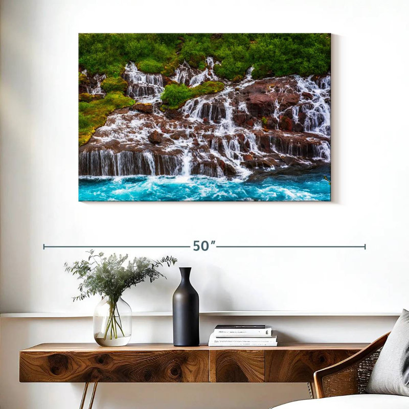 Cascades d'Alvord Hraunfossar, H 26 po x l 39 po