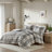 3PCS Full/Queen Plaid Duvet Cover Set