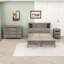 Ensemble de chambre à coucher, lit plateforme, table de chevet et commode avec tiroirs 3 pièces Halldin-342232393-342232394
