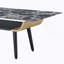 Table basse Landon de 47 po avec plateau en verre marbré noir et bois cintré-2139316201