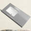 Évier de comptoir rectangulaire encastré en céramique 42 po x l 22 po x 42 po avec lavabo à droite et comptoir rectangulaire en céramique avec trois trous pré-percés et 4 po Dosseret H