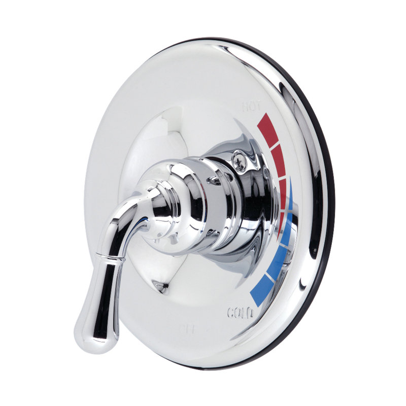 Kingston Brass Single-Handle Pressure Balanced Tub and Shower Faucet, Valve and Trim Only, Polished Chrome