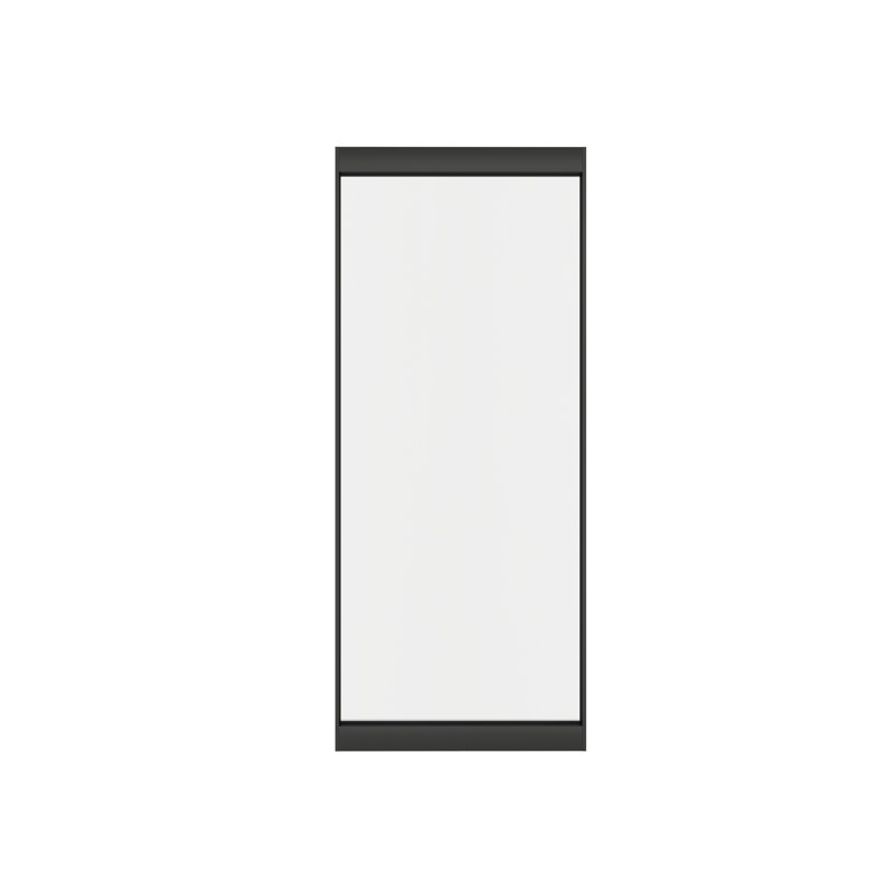 40 in. x 84 in. Frosted Glass Steel Frame Sliding Barn Door Kit
