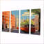 «Vintage Metro in Sunny Barcelona - Train», art mural sur toile 4 pièces-657391511