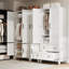 Petite armoire de rangement de salle de bain de 72 po de hauteur | Petite armoire de rangement pour salle de bain, porte réversible, tablette réglable, peu encombrante-1459622370