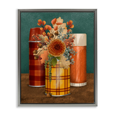 Cadre flottant Autumnal Thermos & Botanicals, design par Jilly Jack Designs