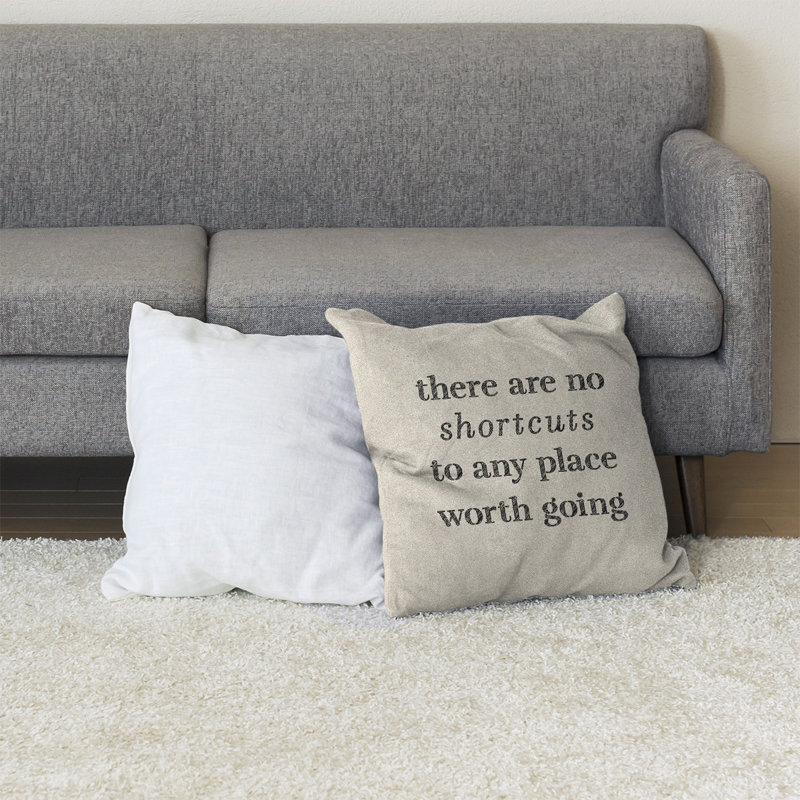 Coussin de sol, Blanc / Noir, 28 po x 28 po