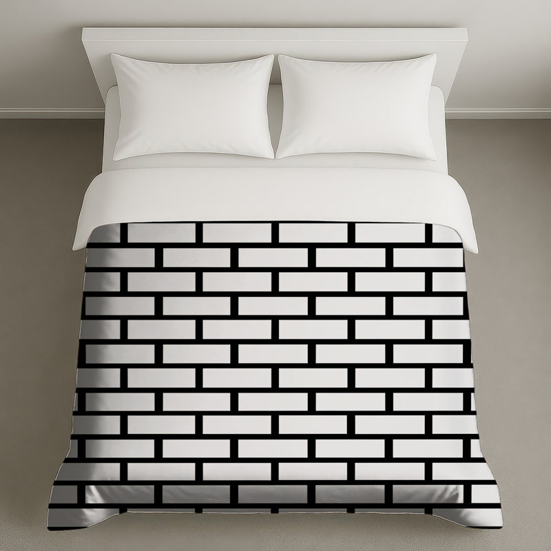 Housses de couette noires et blanches, Twin