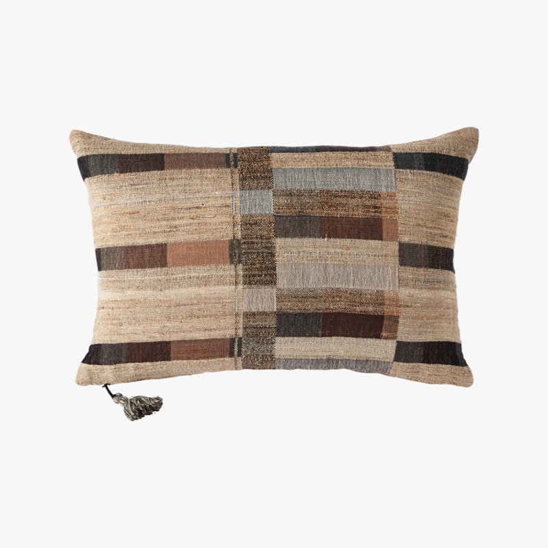 Wool Blend Throw Pillow Cover & Insert, Rectangle 16"H x 24"W