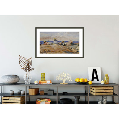 «Three Boy On The Shore» par Winslow Homer - Reproduction giclée encadrée