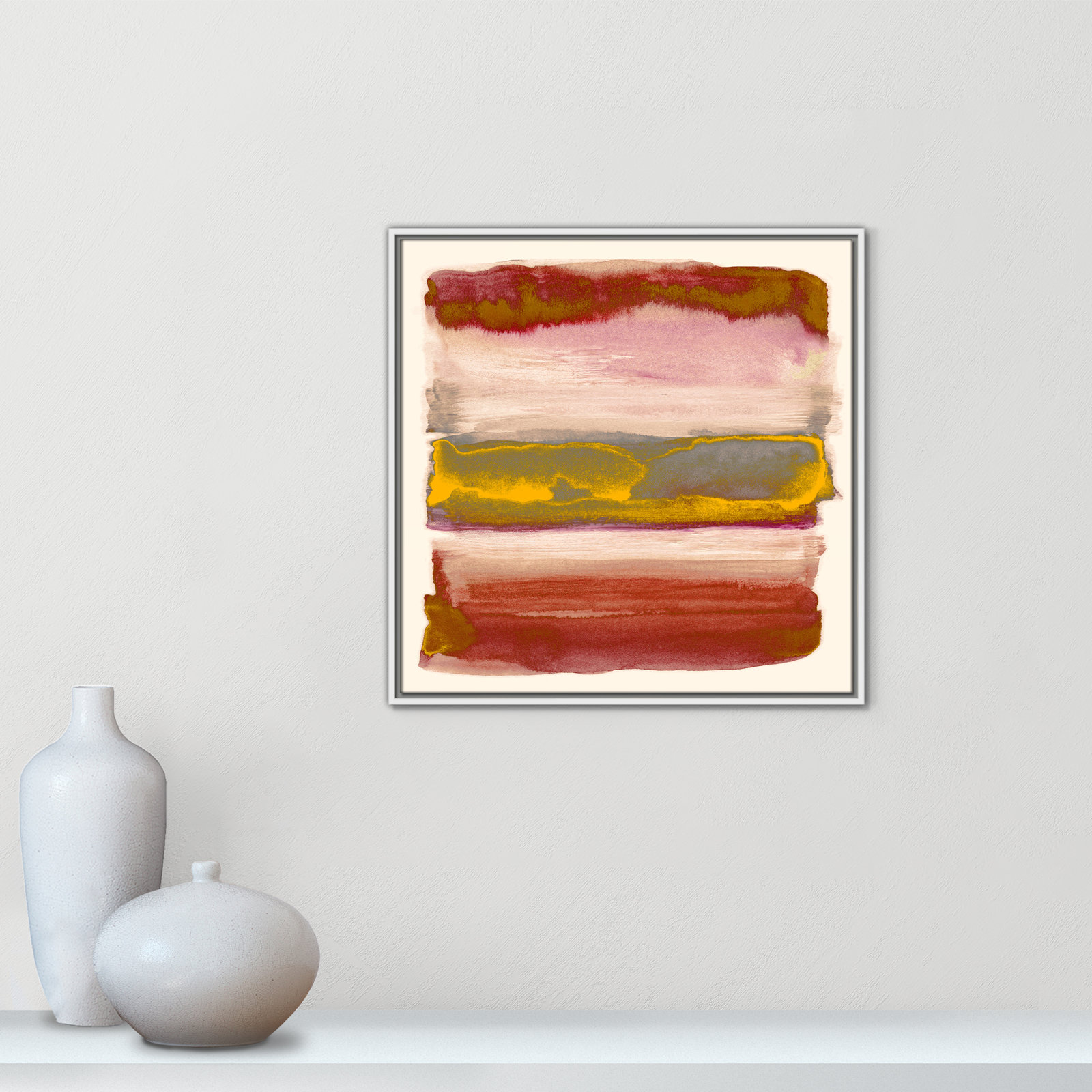 Yellow Sky II Print by Nan, White, 25.5" H x 25.5" W