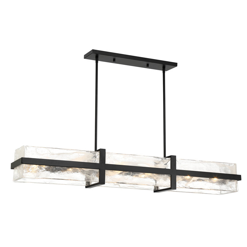 Minka Lavery Cloud Break - 60 Inch Wide 12 Light Island In Coal Finish, 8" H x 48" W x 8.25" D