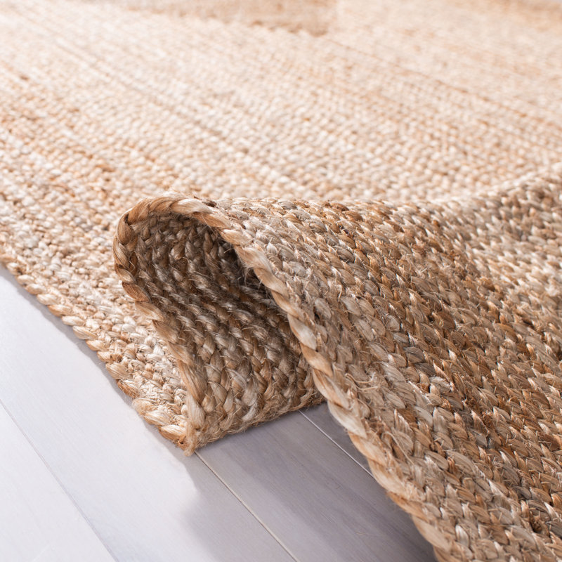 Tapis en jute tissé à la main Arria, Tapis de couloir 2 pi 3 po x 15 pi
