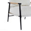 Chaise d'appoint de style moderne 27,56 po avec coussins moelleux, structure en métal minimaliste et accoudoirs en bois