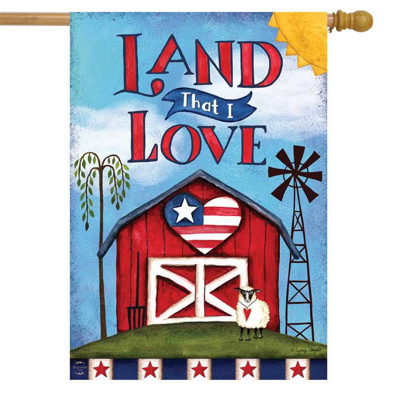 Drapeau «Land That I Love Patriotic House»
