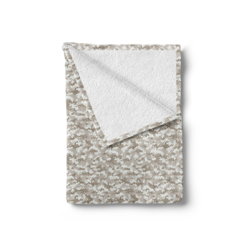 Hand Woven Throw Blanket, Gray Abstract, 50" W x 60" L