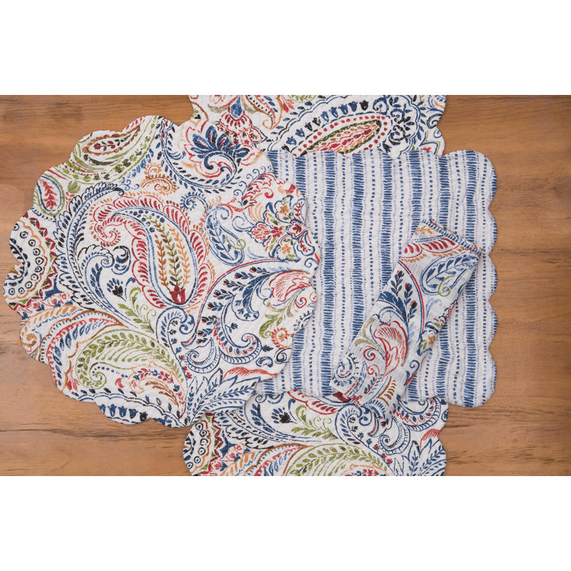 Annazette Paisley Table Runner