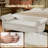 CHIRA  Beige Velvet Bedroom Bench, Bed Bench with Button-Tufted Large Upholstered Storage Bench Ottoman-374233675
