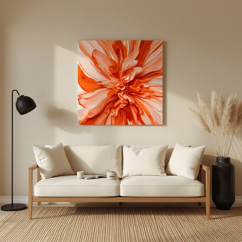 Aquarelle abstraite 46, art mural en métal beige, H 12 po x l 12 po