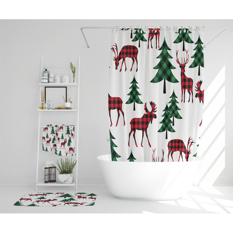 Lular Polyester Shower Curtain Set
