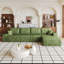 Canapé modulaire en forme de L 135 po avec méridienne en L, siège modulaire profond, fauteuils rembourrés L 135,0 po x l 68,2 po H 37,8 po ensemble modulaire en L vert, confort d'assemblage non requis-131986797-131986802