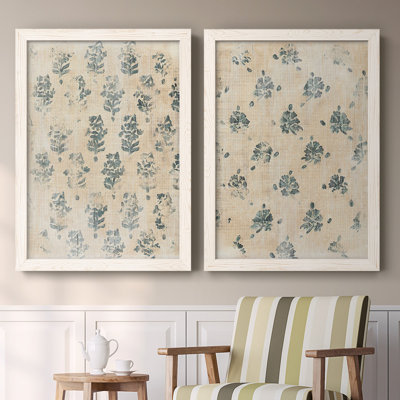 " Vintage Blockprint I " 2 - Pieces