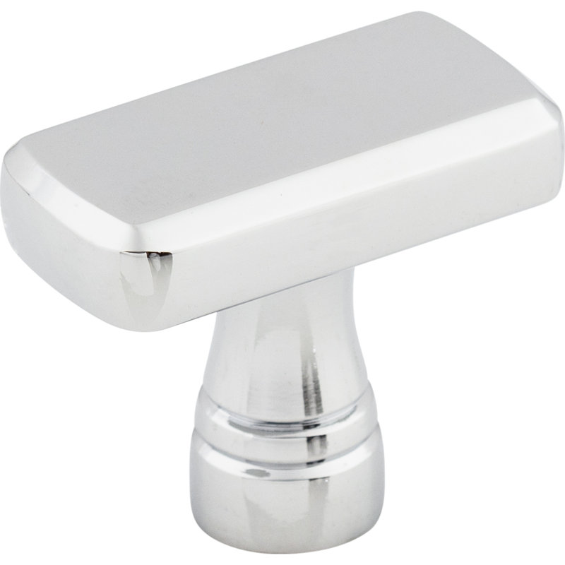 Kingsbridge Rectangle Knob, 1 3/8" Knob Length, Polished Chrome