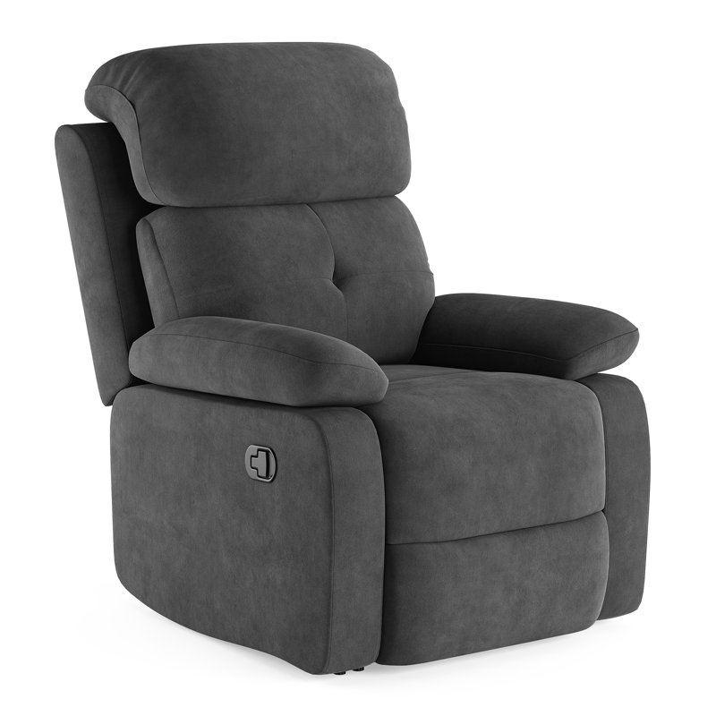 Brezzy Glider Recliner , Grey Velvet