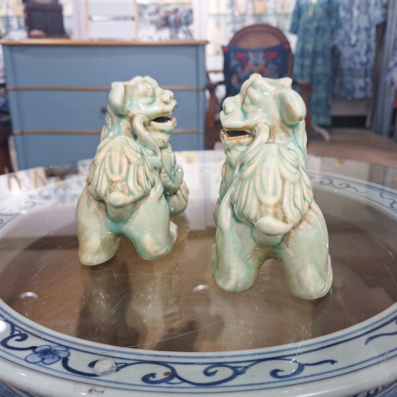 Porcelain Foo Dogs Pair