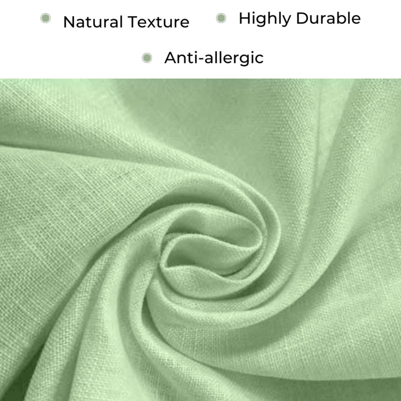 D'Moksha Homes Diamond Linen Table Runner, 72" L x 14" W, Sage Green
