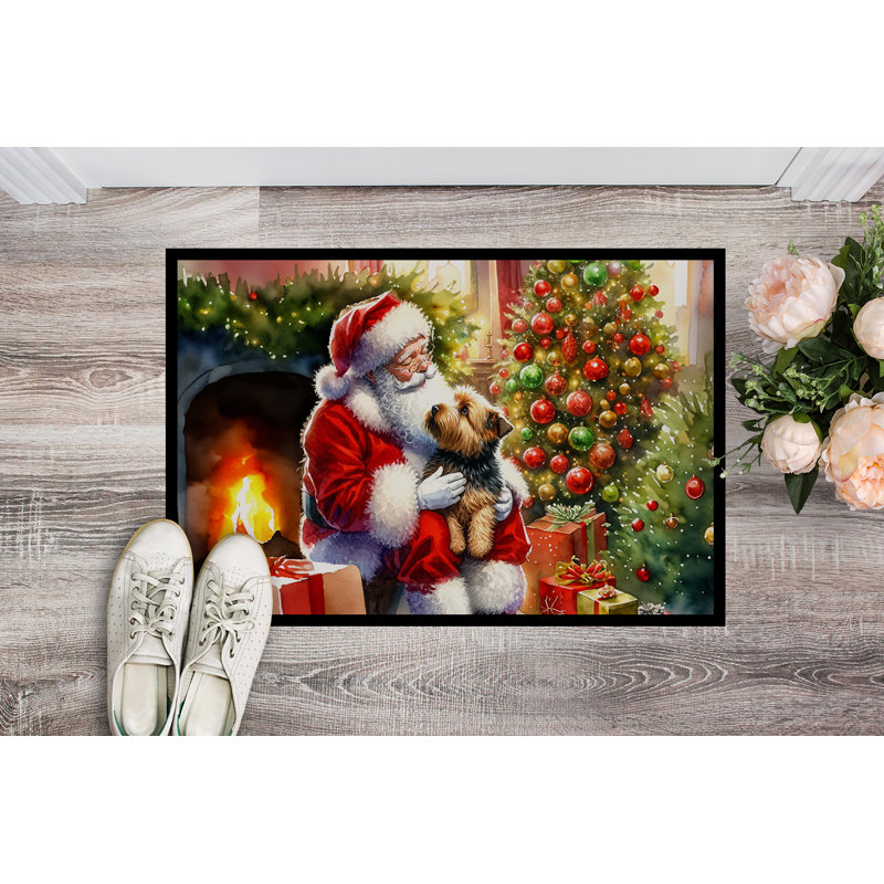 Paillasson Norfolk Terrier and Santa Claus, null