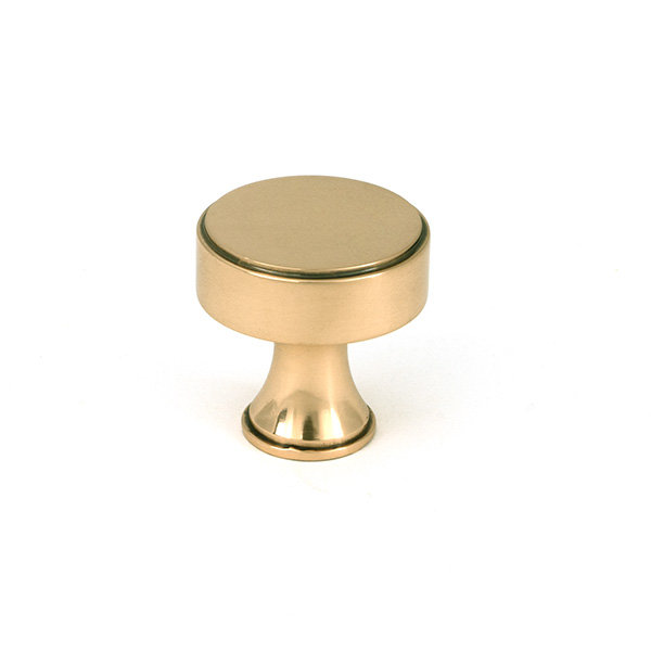 Scully Cabinet Knob, 0.98" Knob Diameter, Polished Bronze