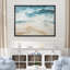 «Modern Coastal Beige And Blue Beach I», reproductions d'art mural plage et océan-96320566-96320567