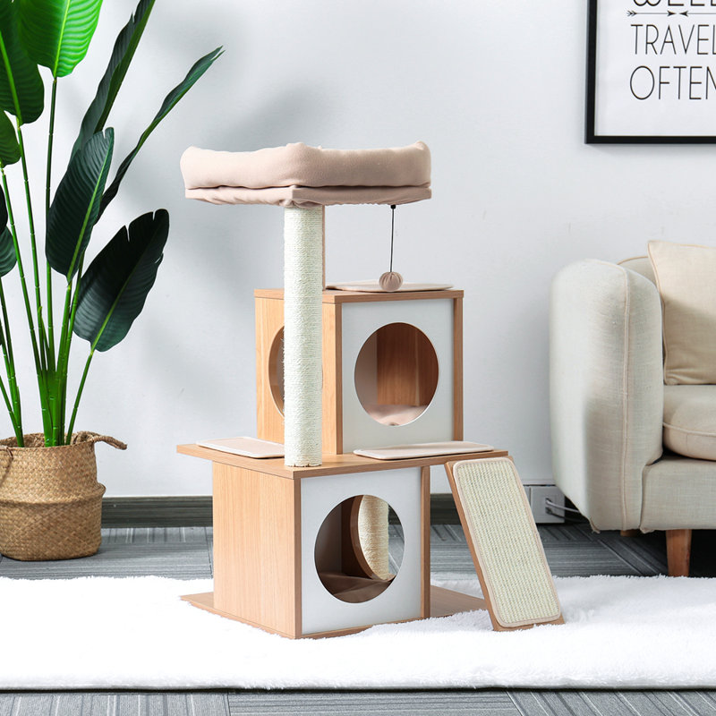 Stonecrest 35'' H Cat Tree, Beige