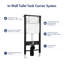 Naples 0.8/1.6 GPF Round Wall Hung Toilet and In-wall Mounting Frame With Gravity Flush and Soft Close Seat